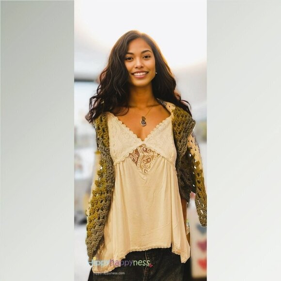 POL Clothing Camisole Tank Babydoll Knit Tank White - Picture 6 of 8